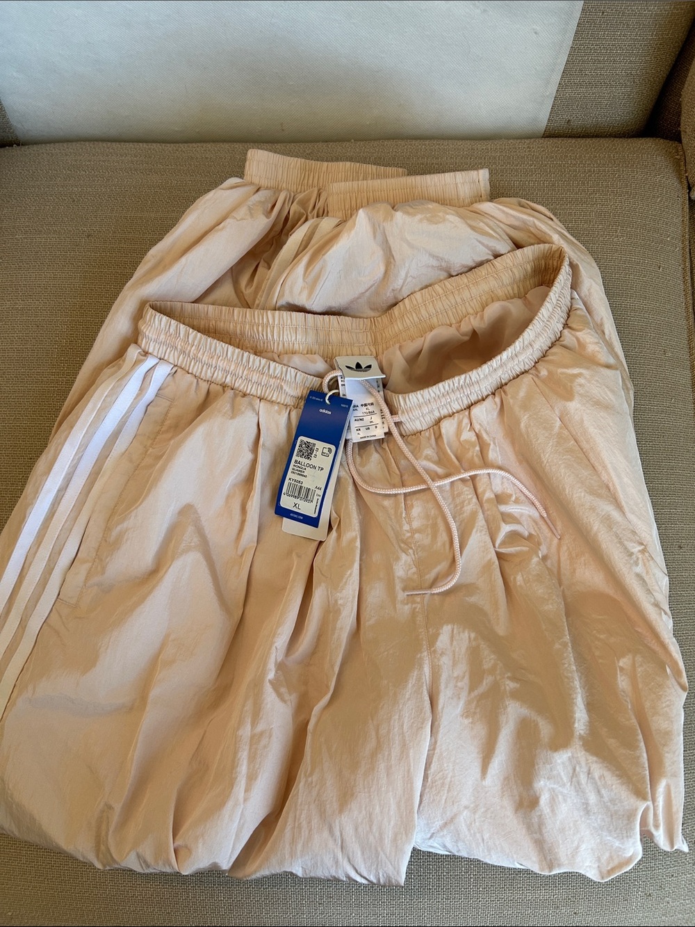 NWT Adidas Adilenium 5.0 Balloon Track Pants XLarge Wonder Quartz Blush Pink - Picture 4 of 7